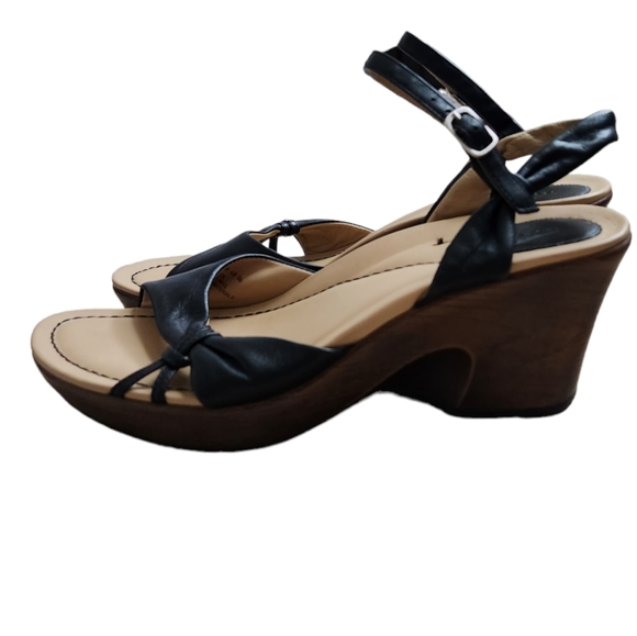 Dansko Naomi High Heel Wedge Sandals Black 41 - Picture 5 of 8